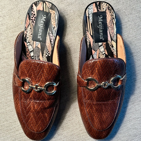 Men’s Meijiana Backless Loafer. Brown. Size 9. main image 4